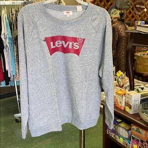 Levi's Heather Gray Top with Red Label